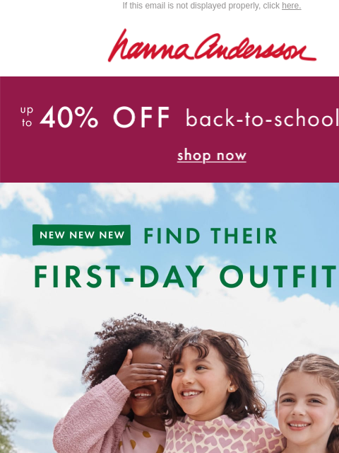 hannaandersson newsletter: Comfy For Class 🤝 Ready For Recess