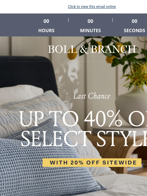 bollandbranch newsletter: Sale update: Hours left to save