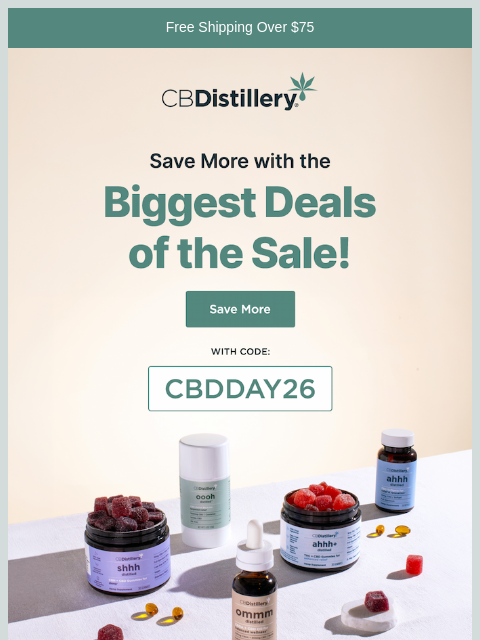 thecbdistillery newsletter: Save 50% on these CBD Favorites!