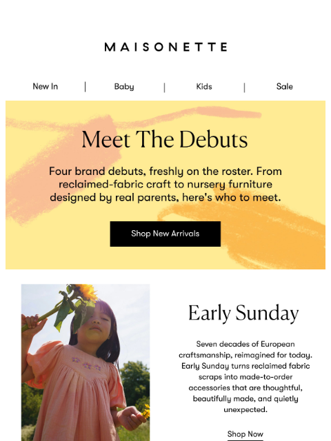 maisonette newsletter: Meet 4 Brands New to Maisonette