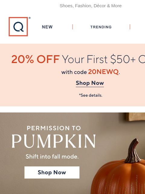 qvcemail newsletter: It's Almost Pumpkin Season