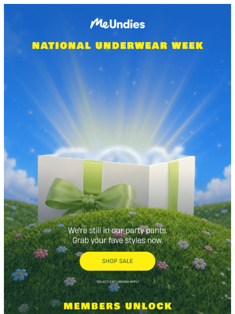 meundies newsletter: ICYMI: 40% off sitewide happening now!