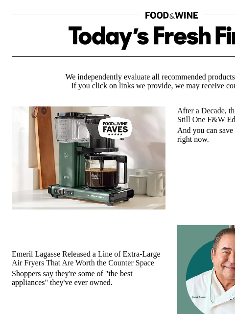 foodandwine newsletter: Shop Emeril Lagasse's Fan-Favorite Appliances