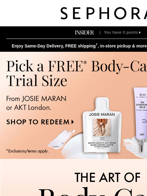 sephora newsletter: Discover the art of body care