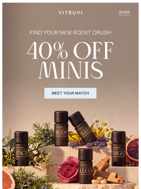 vitruvi newsletter: On Now: Save 40% On Mini Blends 💖