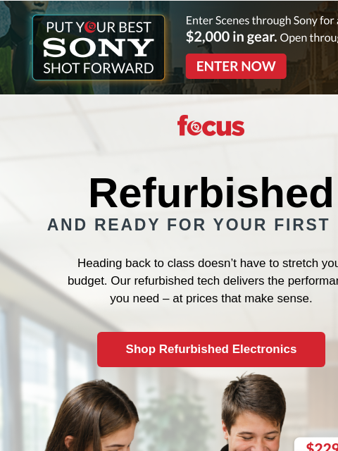 focuscamera newsletter: New term, new setup, refurb prices