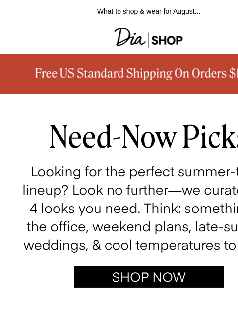 dia newsletter: The 4 Looks You Need Now 📈