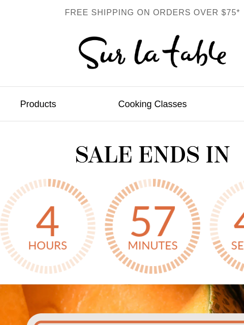 surlatable newsletter: Time's Almost Up: 20% Off* Flash Sale