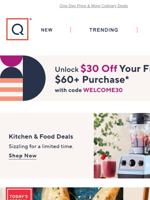 One-Day Price & More Culinary Deals QVC New TRENDING DEALS Unlock $30 off Your First Purchase Apple Sale Prices Watch & Win Tracfone Free Shipping Picked Just for You Amazon Kindle Scribe 10.2