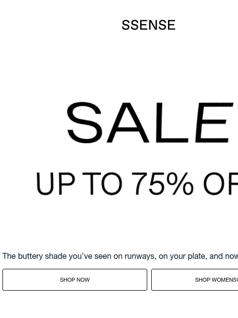ssense newsletter: Summer’s Softest Yellow Is on Sale