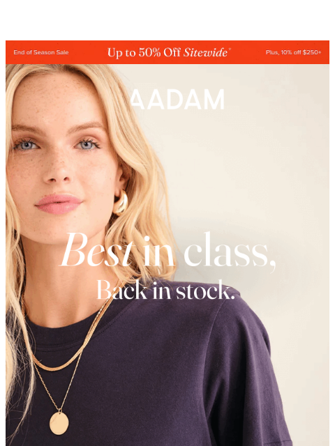 naadam newsletter: Restocked: Your favorite tee