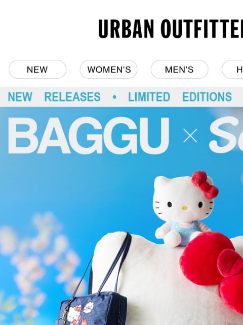 urbanoutfitters newsletter: Drop Everything! NEW: BAGGU X SANRIO