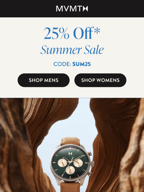 mvmt newsletter: 25% Off Summer’s Hottest Picks 