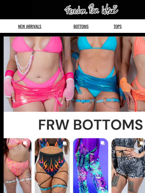 freedomravewear newsletter: The best rave bottoms
