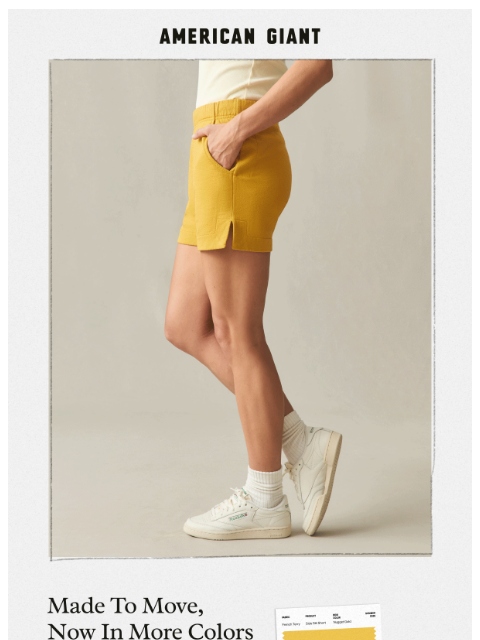 american-giant newsletter: Your Favorite Shorts, Now in Two New Colors