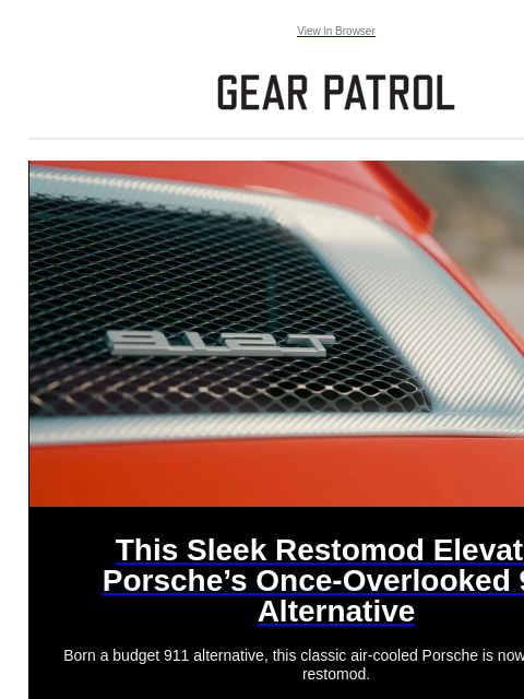gearpatrol newsletter: Porsche's Old-School 911 Alternative Has Never Loo...