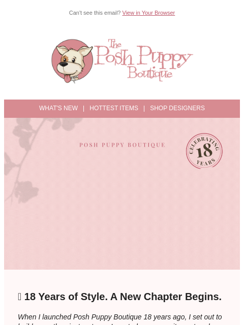 poshpuppyboutique newsletter: A Big Announcement + One Last Chance to Shop the A...
