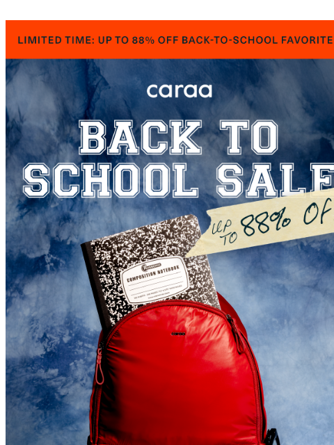 caraa newsletter: Class is in session: Up to 88% off starts now ✏️