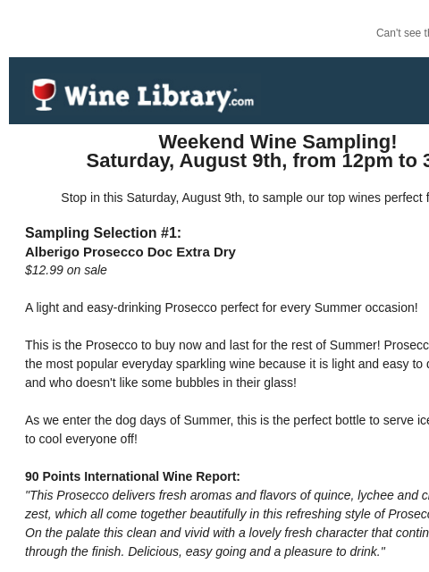 winelibrary newsletter: Come sample 4 incredible Summer finds this Saturda...