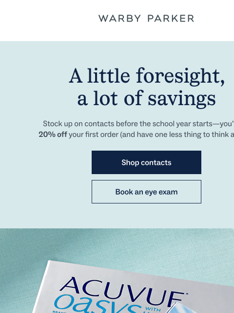 warbyparker newsletter: Save your brain space