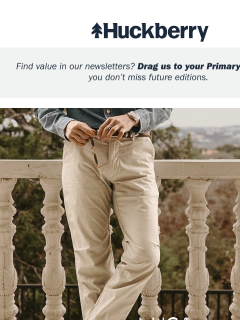 huckberry newsletter: *drumroll* Our doors are officially open.