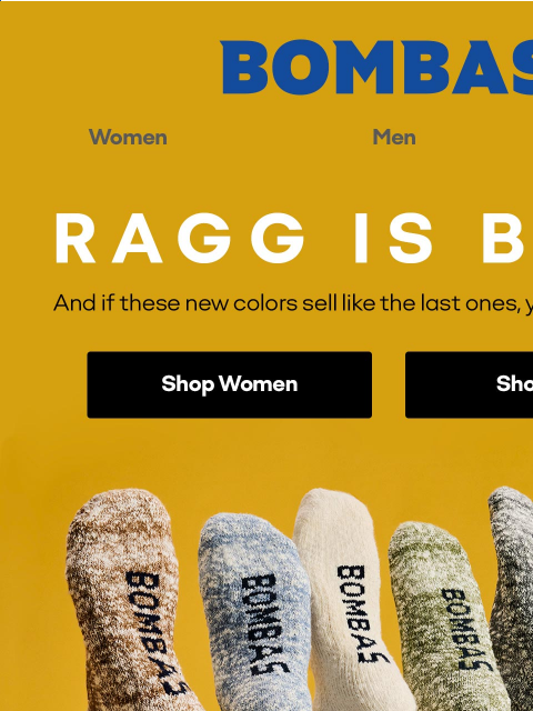 bombas newsletter: The Fan-Fave Ragg Sock Is Back