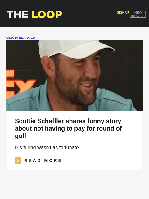 golfdigest newsletter: Scottie's funny story, the Barn Rat returns and th...