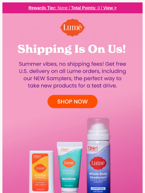 lumedeodorant newsletter: These NEW Samplers Ship FREE! 🚚