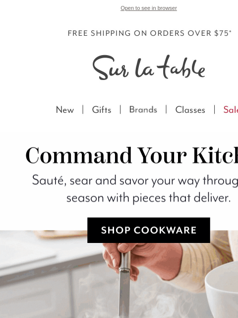 surlatable newsletter: Bake It. Sauté It. Love It. 