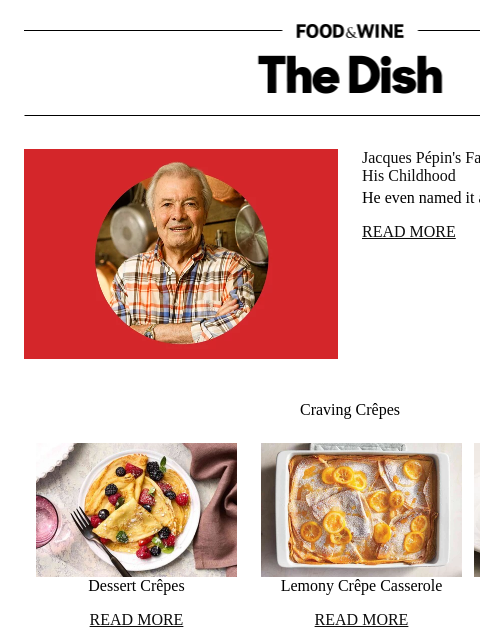 foodandwine newsletter: Jacques Pépin's Favorite Recipe Comes From His Chi...