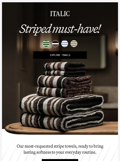 italic newsletter: The Towel That Turns Heads