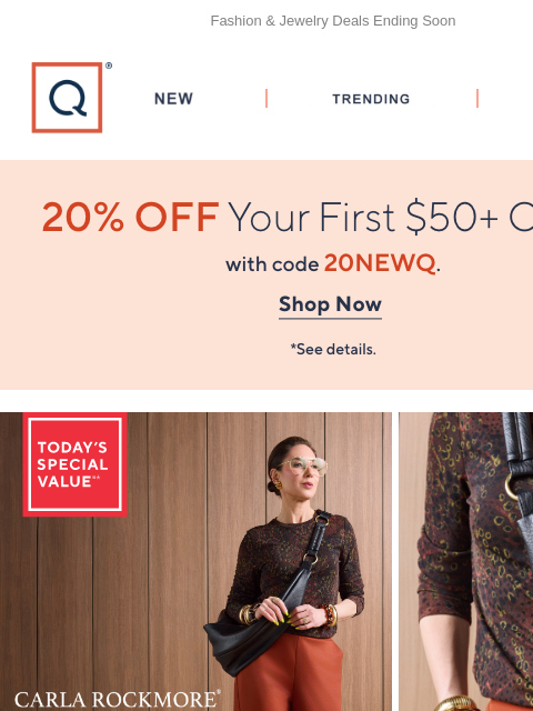 qvcemail newsletter: Barrel Ahead! This TSV® Is Trendy + Get 20% Off