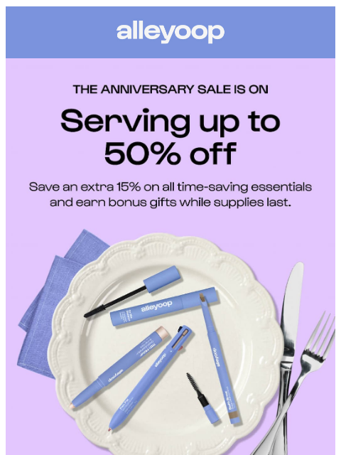 meetalleyoop newsletter: The main course? 🍽️ Up to 50% off