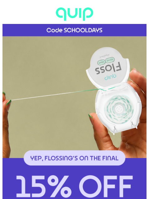 getquip newsletter: Floss check. Be honest… 🫢