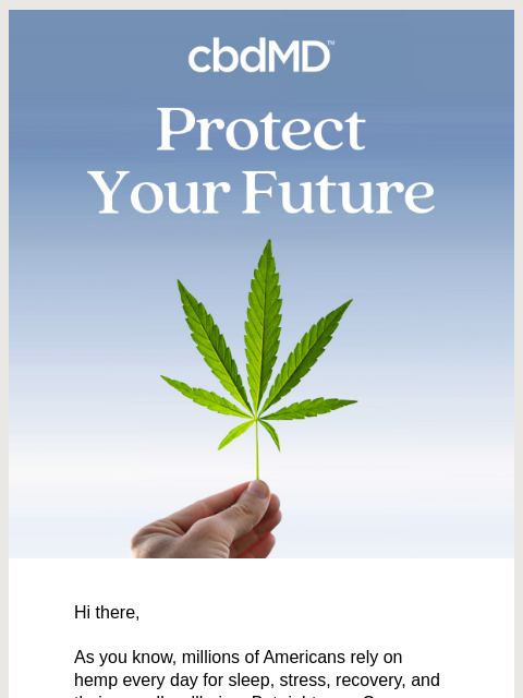 cbdmd newsletter: 🚨 Speak Up Before It's Too Late 🚨