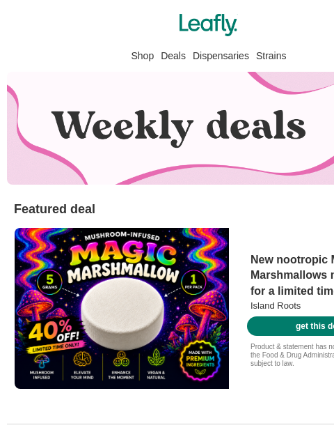 leafly newsletter: 🔥 Coming in hot