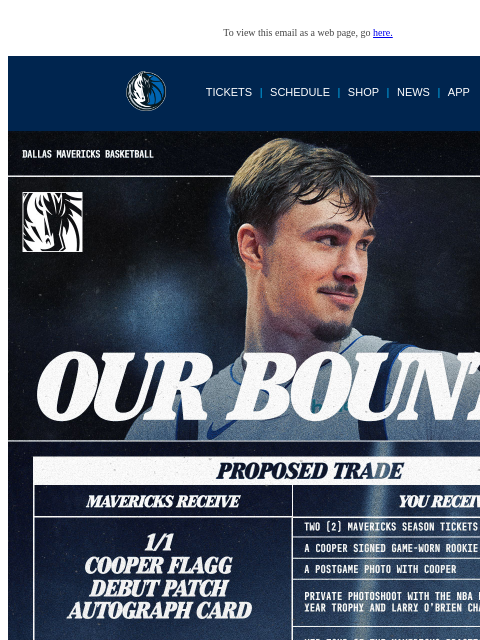 mavsmail newsletter: 👀 We Have Proposed a Trade