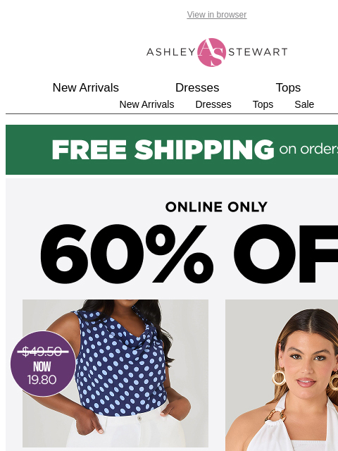 ashleystewart newsletter: Make it a LOOK 🙌 Mix & match tops + bottoms are 6...