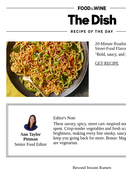 foodandwine newsletter: Roadside Hakka Noodles