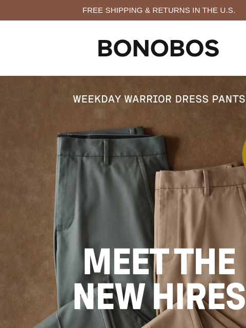 bonobos newsletter: Big Drop: New Weekday Warrior Pants