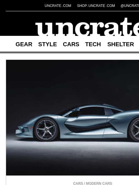 uncrate newsletter: Hennessey Blackbird Hypercar & more
