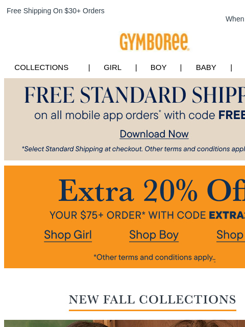 gymboree newsletter: Just In: 3 New Collections for Fall