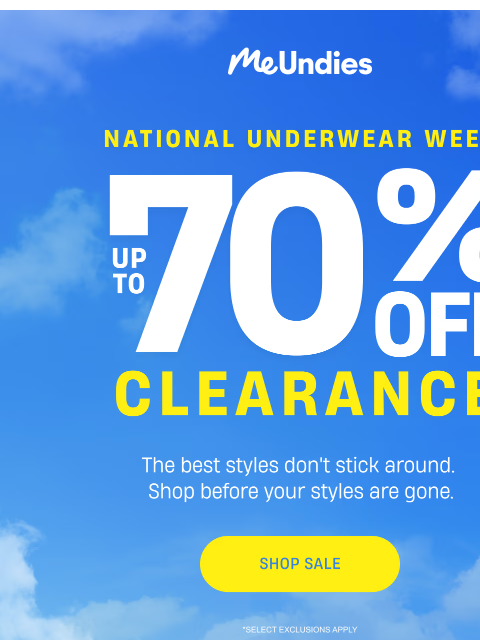 meundies newsletter: The best deals are hiding here...