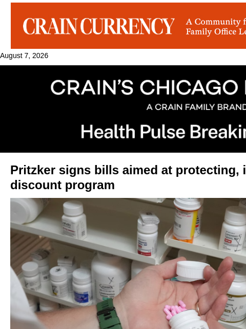crainalerts newsletter: Pritzker signs 340B bills