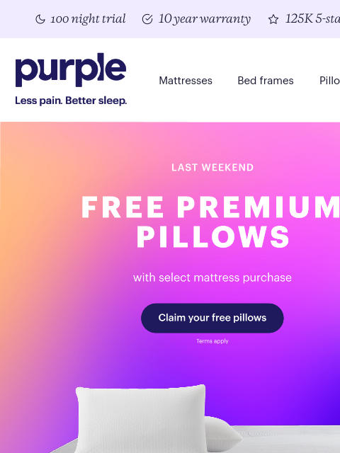 purple newsletter: Last weekend to claim your free gift!