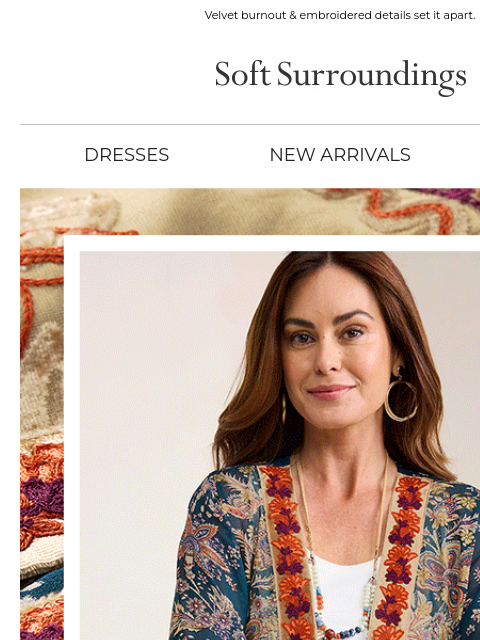 softsurroundings newsletter: The Topper Makes the Look
