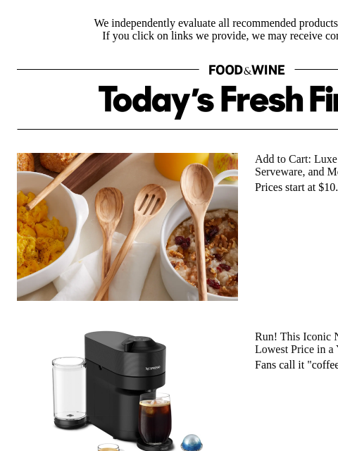foodandwine newsletter: Run! This Iconic Nespresso Machine Is at Its Lowes...