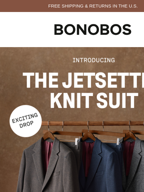 bonobos newsletter: Introducing: The Jetsetter Knit Suit