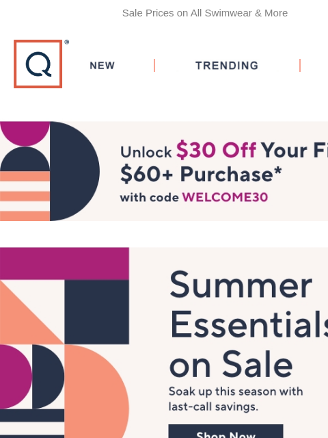 Sale Prices on All Swimwear & More QVC New TRENDING DEALS Unlock $30 off Your First Purchase New Deals Hover Scrubber Omni Cordless Dual-Head Mop and Accessories Hover Scrubber Omni Cordless Dual-