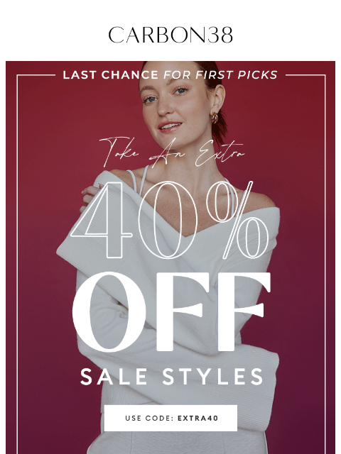 carbon38 newsletter: Sale On Sale!